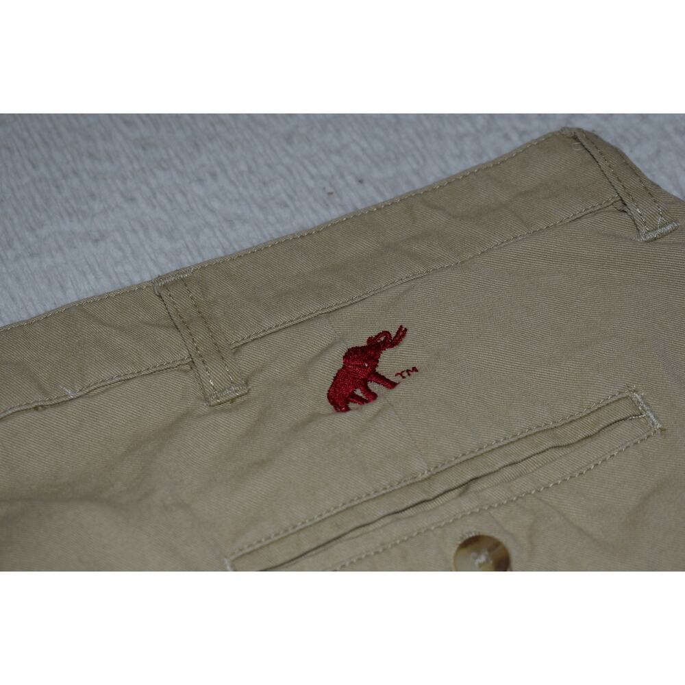 TuskWear Shorts Mens Size 36 Chinos Khakis Alabama Crimson Roll Tide 8" Inseam